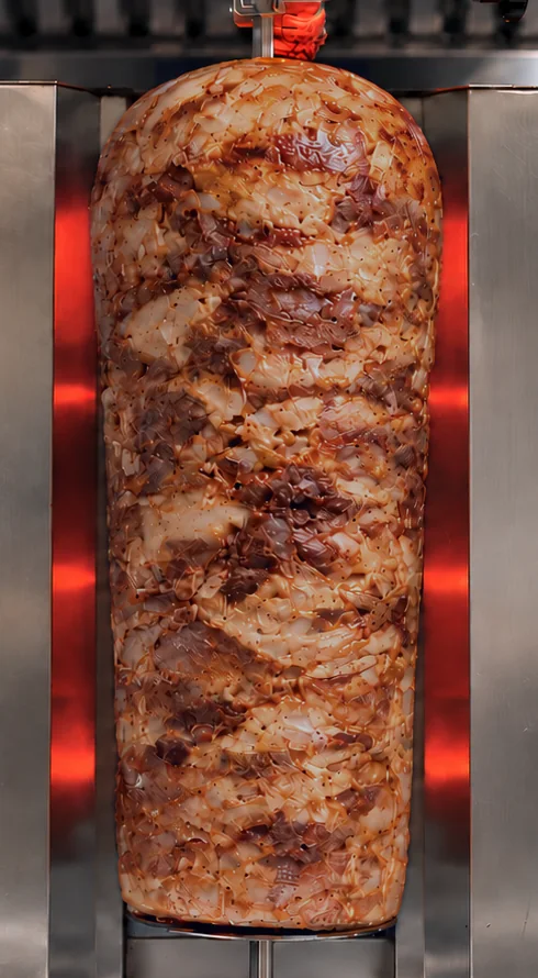 Döner ocağında hindi ve dana katlı LEVANT döner.