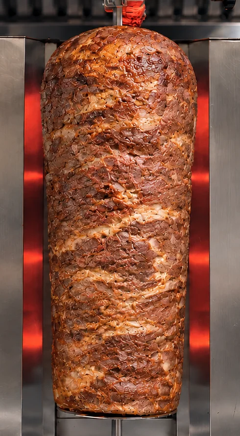 Döner ocağında dana ve koyun etli LEVANT döner.