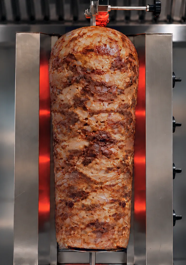 Döner ocağında LEVANT hindi ve dana döner.